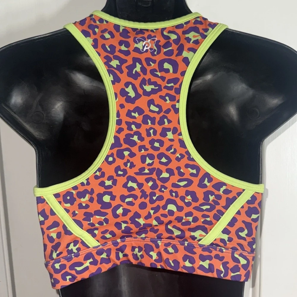 Peloton x Brittany Allen Neon Leopard Print Sports Activewear Set Size Medium - Picture 11 of 15